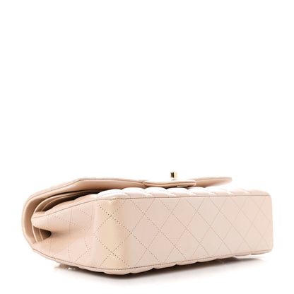 Chanel Iridescent Calfskin Quilted Medium Double Flap Beige 4 of 11