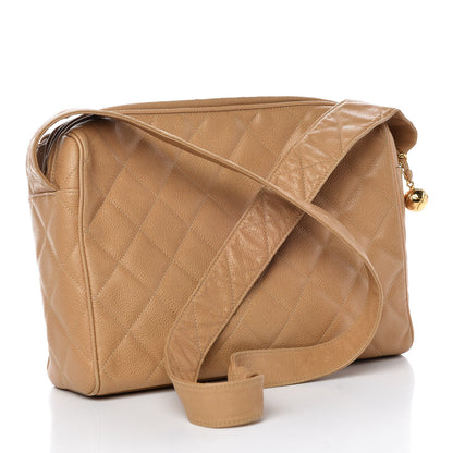 Chanel Caviar Quilted Flap Shoulder Bag Beige 3 of 13