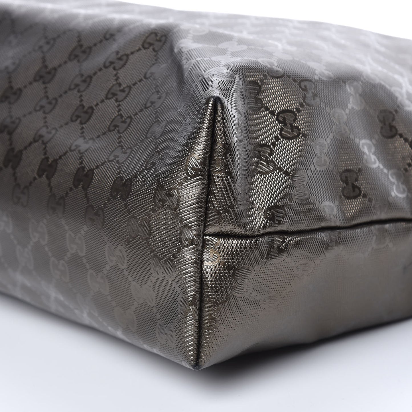 Imprime Monogram Large Zippered Shopping Tote Pewter