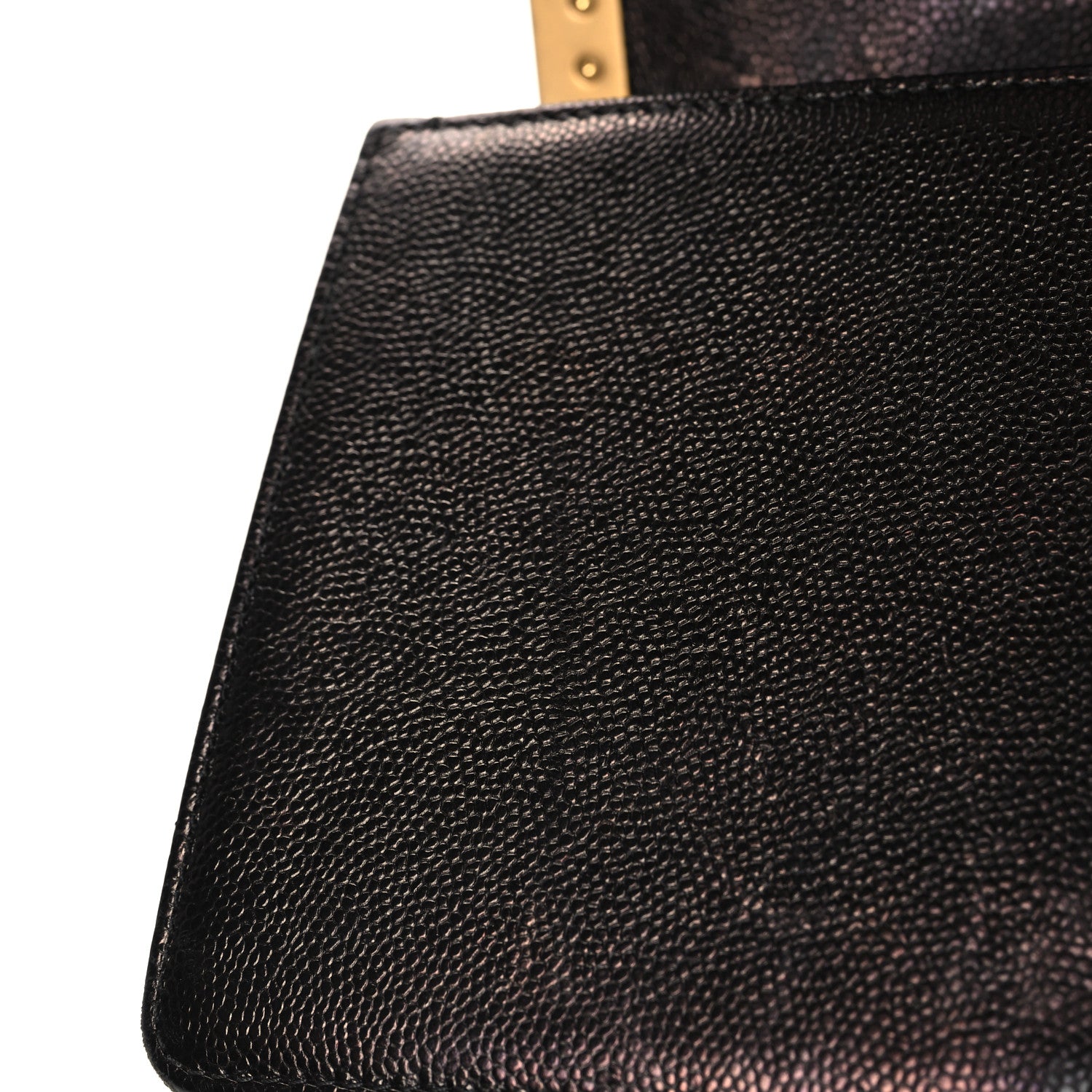 Chanel Metallic Caviar Chevron Quilted Medium Boy Flap Black 12 of 12
