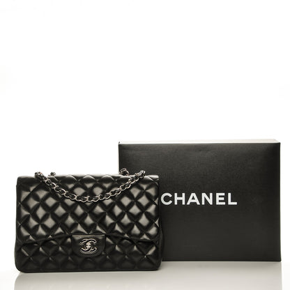 Chanel Lambskin Quilted Jumbo Single Flap Black 8 of 8