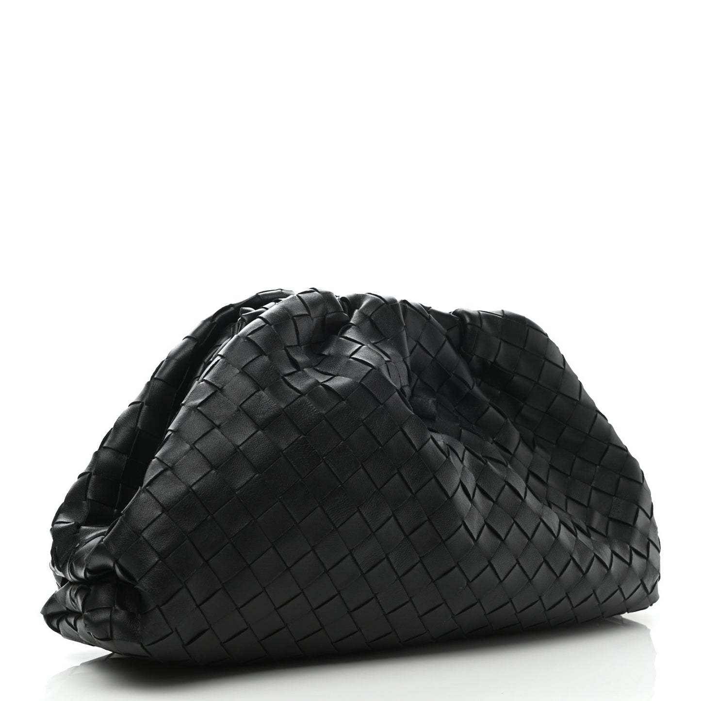 Nappa Maxi Intrecciato The Pouch Oversized Clutch Black