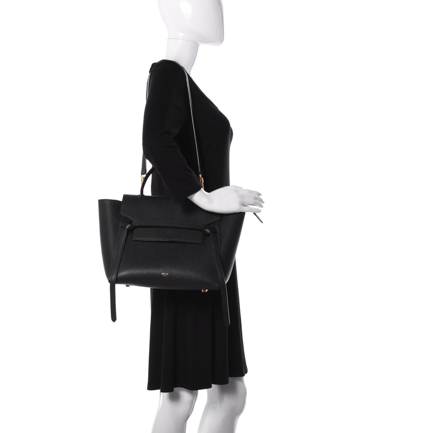 Celine Grained Calfskin Small Belt Bag Black 2 of 11