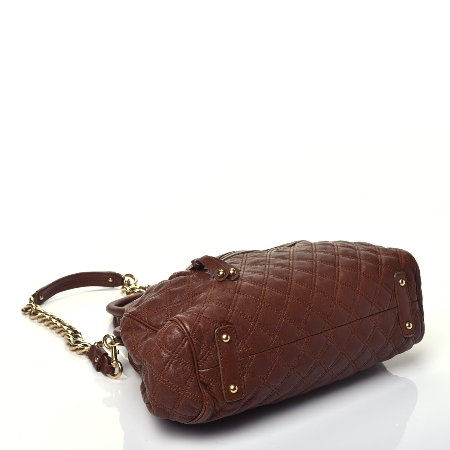 Marc Jacobs Calfskin Quilted Stam Brown 5 of 10