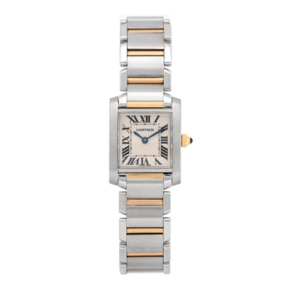 Cartier Stainless Steel 18K Yellow Gold 20mm Tank Francaise Quartz Watch 1 of 5