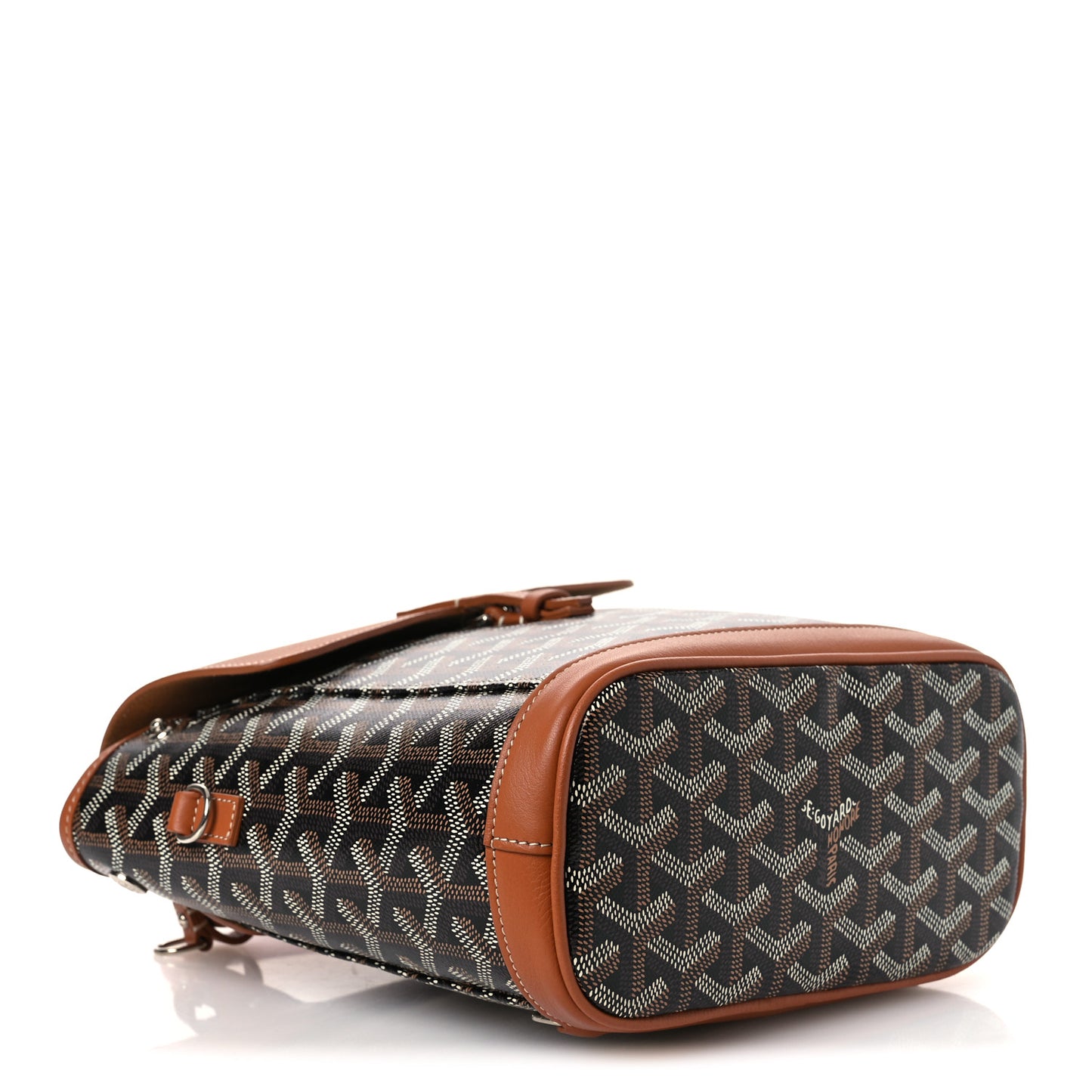 Goyardine Calfskin Mini Alpin Backpack Black Gold