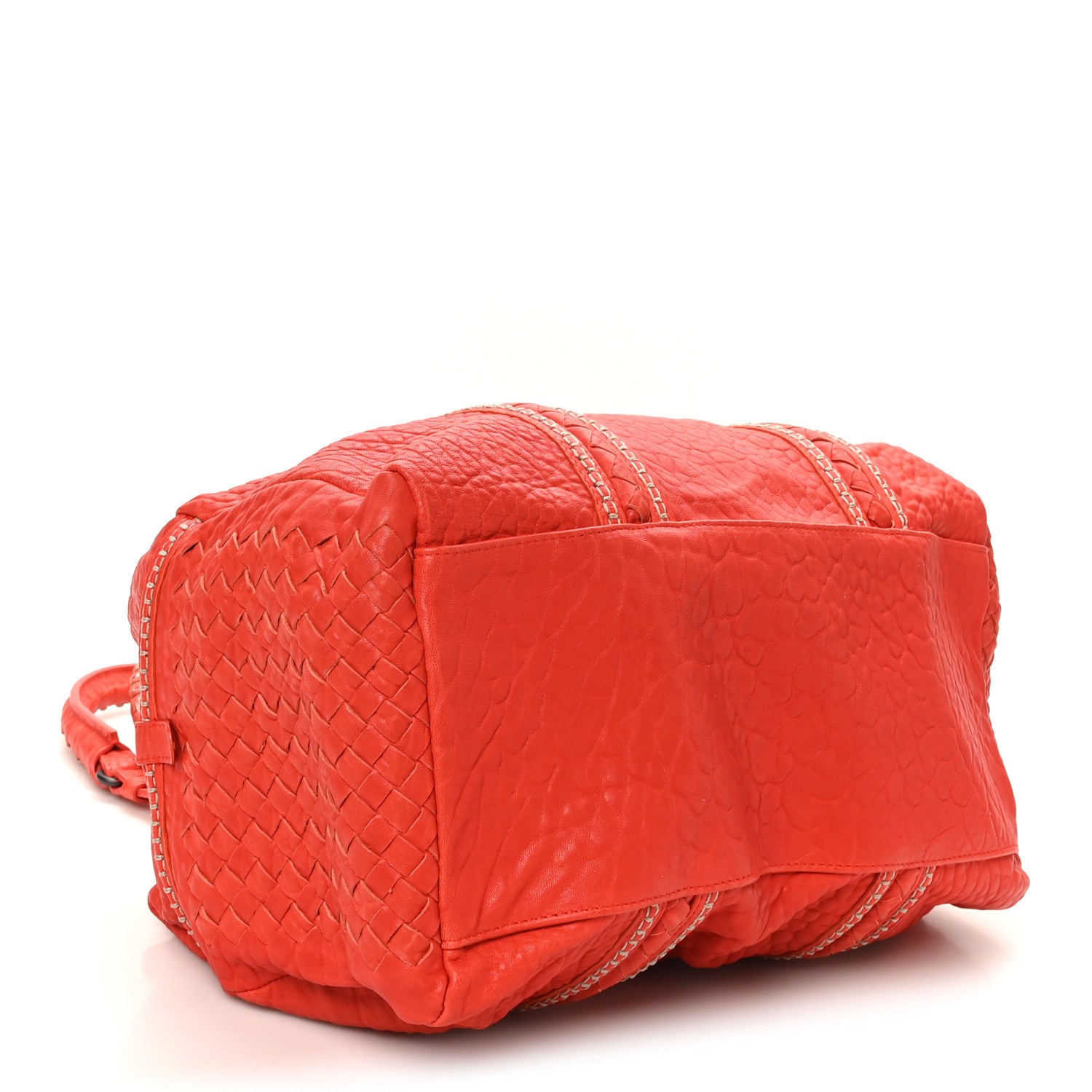 Bottega Veneta Pebbled Lambskin Top Handle Satchel Vesuvio 4 of 9