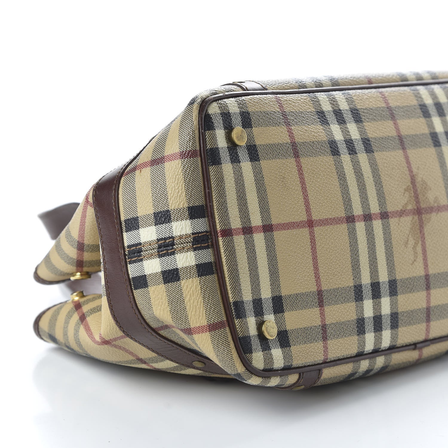 Burberry Haymarket Check Buckle Satchel Chocolate 6 of 10