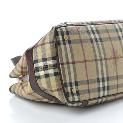 Burberry Haymarket Check Buckle Satchel Chocolate 6 of 10