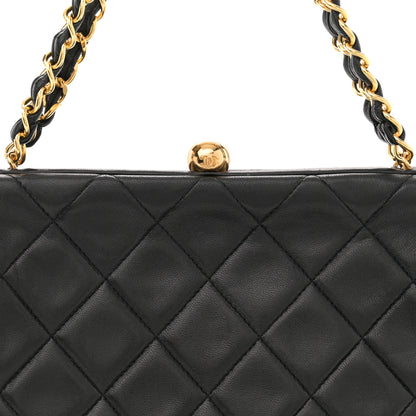 Chanel Lambskin Quilted Small Kisslock Bag Black 8 of 11