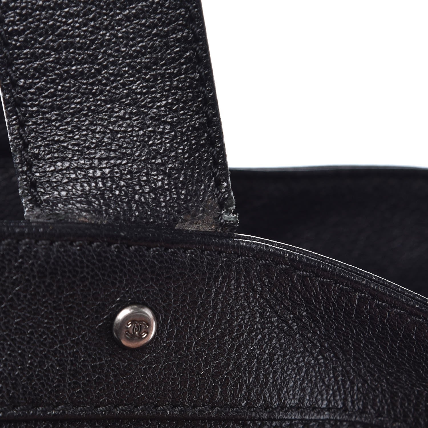 Chanel Goatskin Perforated Large CC Tote Black 9 of 17