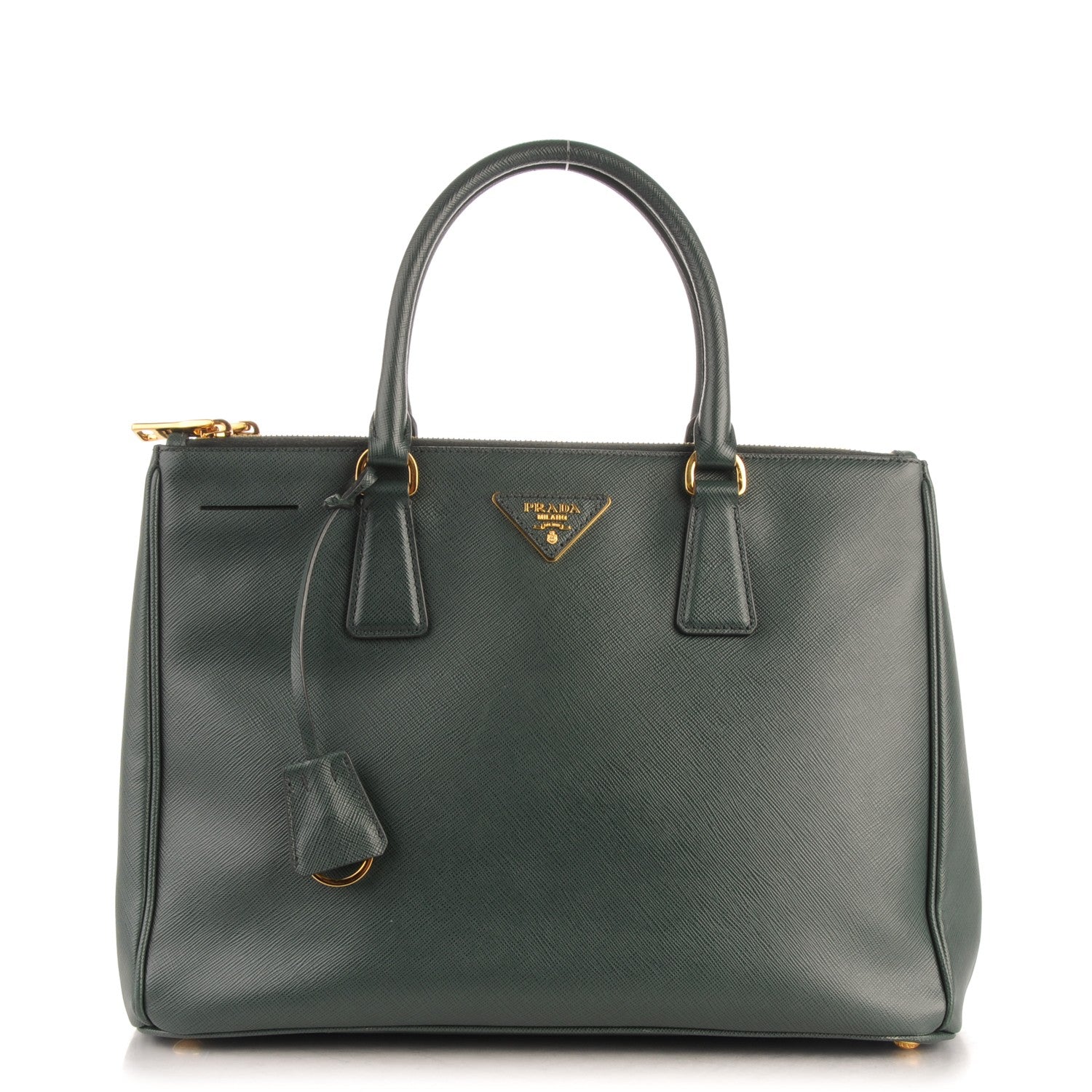 Prada Saffiano Medium Galleria Double Zip Tote Smeraldo 1 of 9