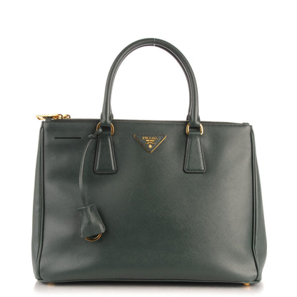 Prada Saffiano Medium Galleria Double Zip Tote Smeraldo 1 of 9