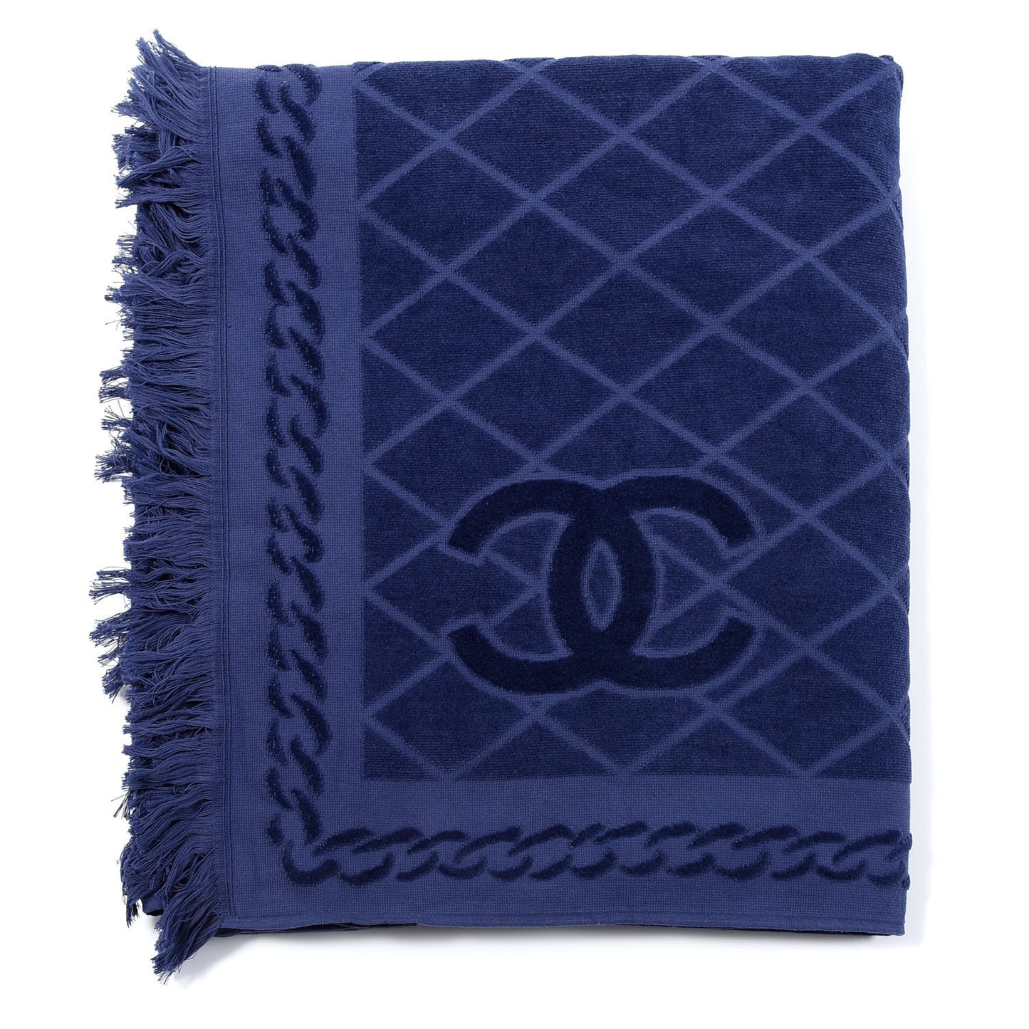 Terry Cotton CC Beach Towel Blue
