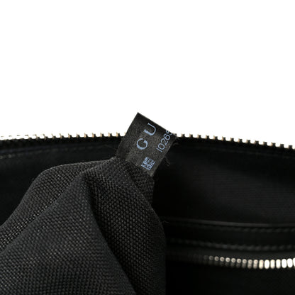 Gucci Soft GG Supreme Monogram Appia Calfskin Web East West Messenger Bag Black Grey 8 of 11