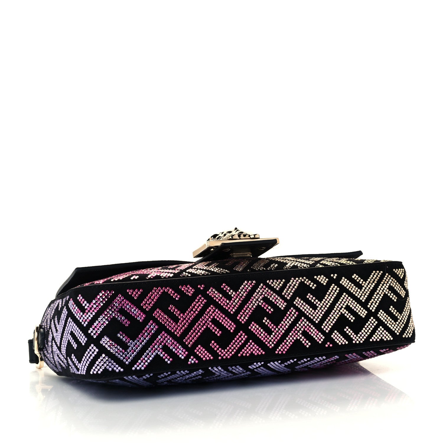Fendi X VERSACE Calfskin Sequin Fendace FF Baguette Black Multicolor 4 of 12