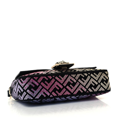 Fendi X VERSACE Calfskin Sequin Fendace FF Baguette Black Multicolor 4 of 12