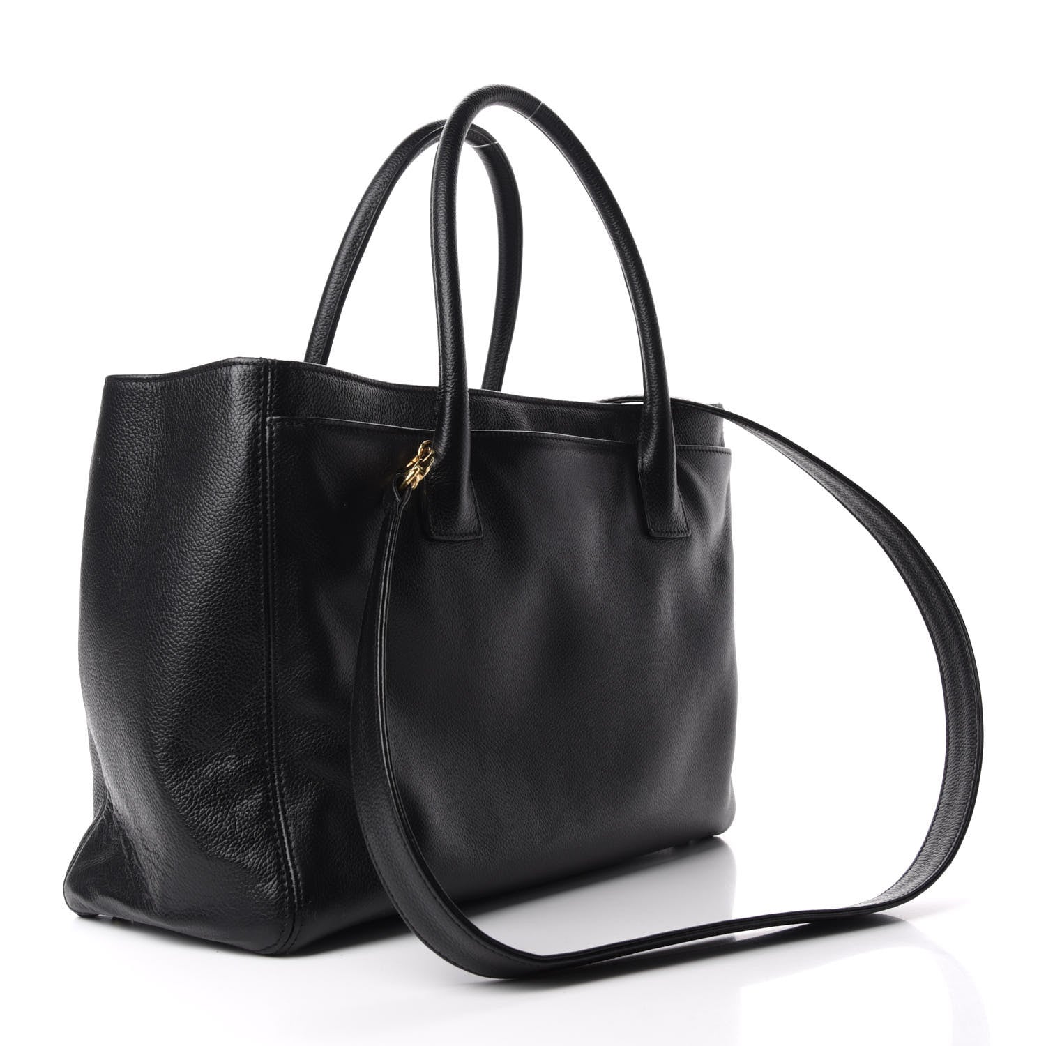 Chanel Calfskin Cerf Executive Shopper Tote Black 3 of 10