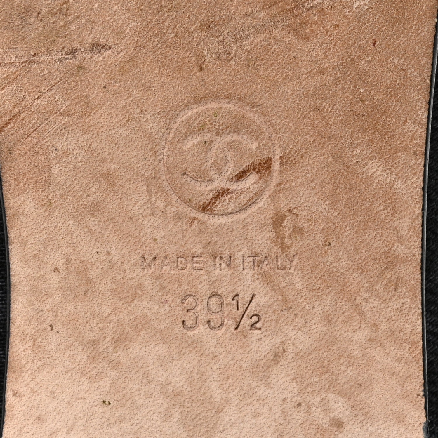 Chanel Denim Printed Cap Toe Ballerina Flats 39.5 Black White 8 of 12