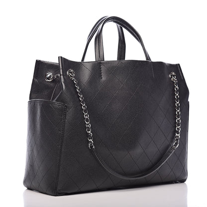 Chanel Grained Calfskin CC Pocket Tote Black 3 of 10