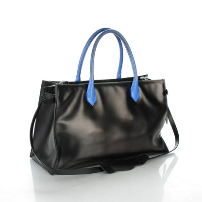 Balenciaga Calfskin Karung S Padlock Nude Work Black Electric Blue 3 of 11
