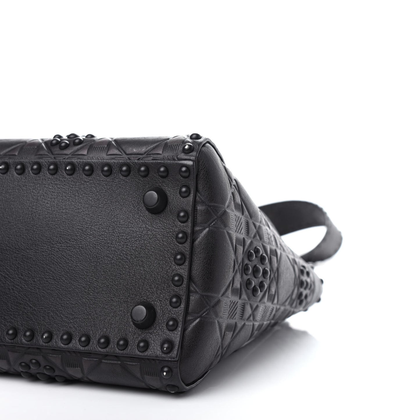 Lambskin Studded Matte Cannage Medium Lady Dior So Black