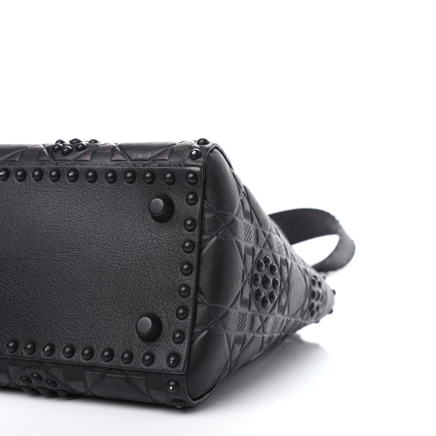 Christian Dior Lambskin Studded Matte Cannage Medium Lady Dior So Black 9 of 35