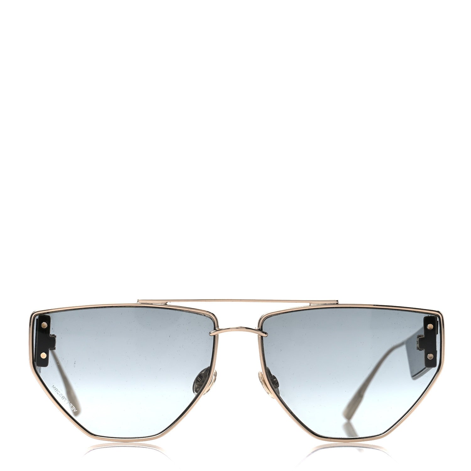 Christian Dior Clan 2 Aviator Sunglasses Black Gold 2 of 8