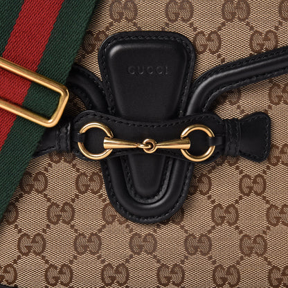 Gucci Monogram Ruinart Calfskin Medium Lady Web Shoulder Bag Beige Ebony Black 8 of 13