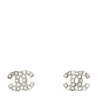 Chanel Crystal Mini CC Earrings Silver 1 of 4