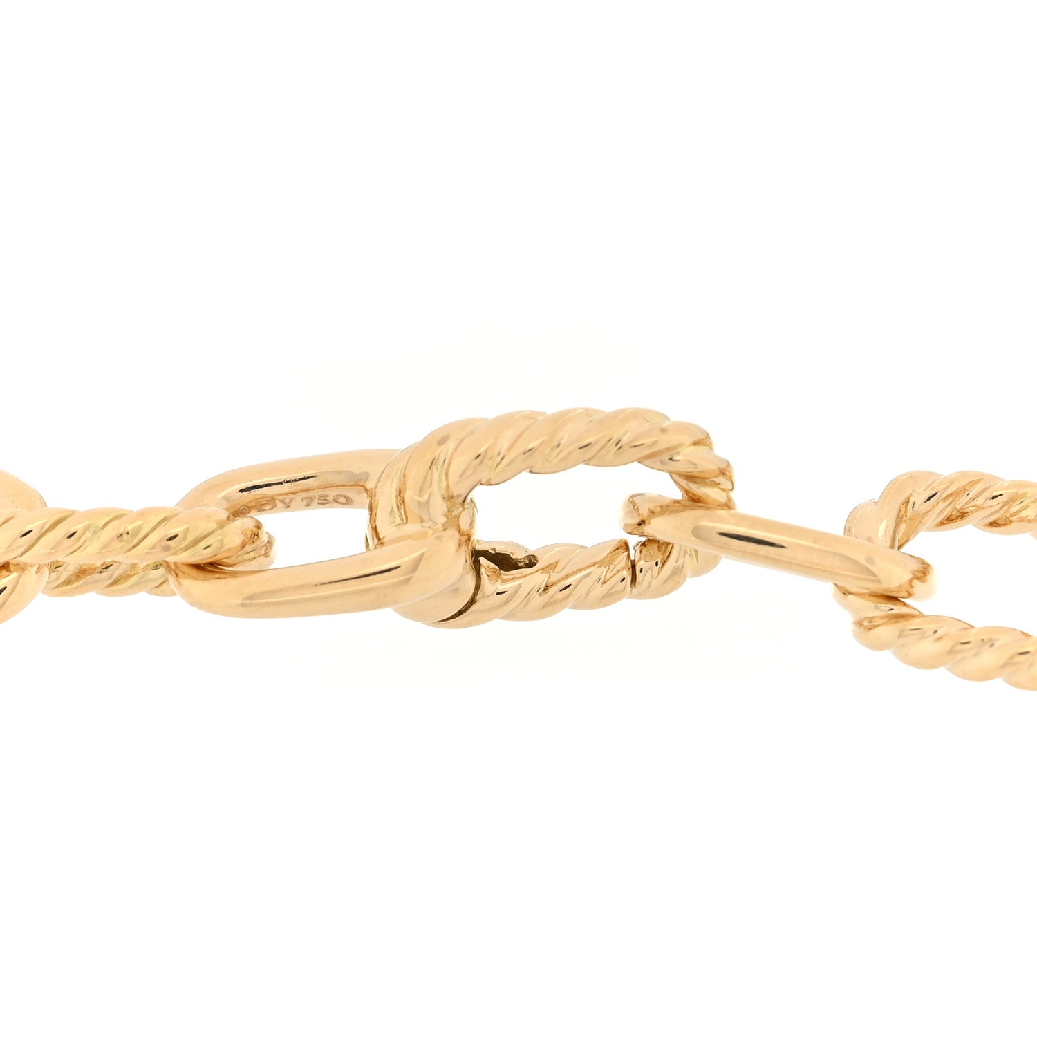 David Yurman 18K Yellow Gold 6mm Madison Classic Chain Bracelet 3 of 3