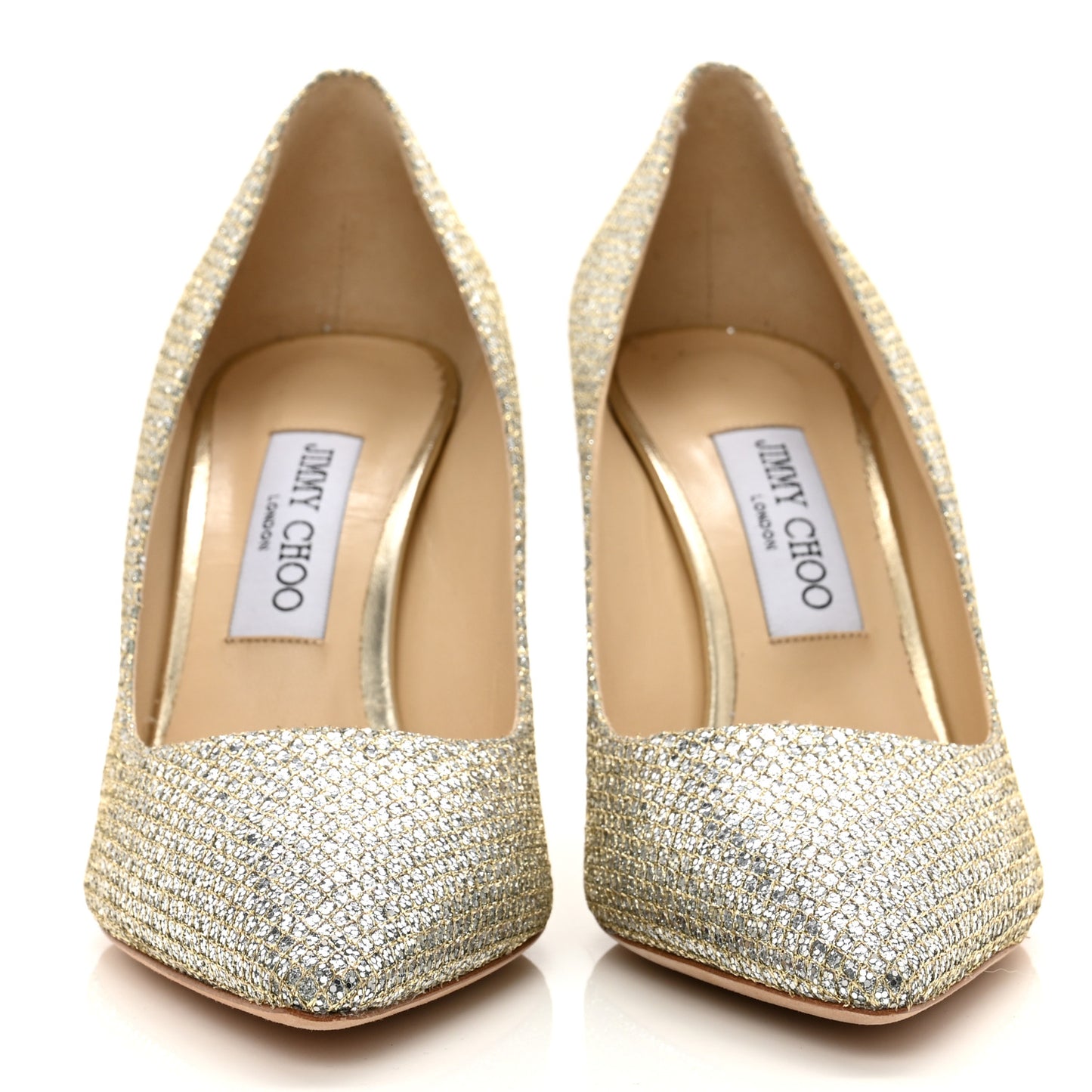 Glitter Fabric Romy 85 Pumps 40 Champagne