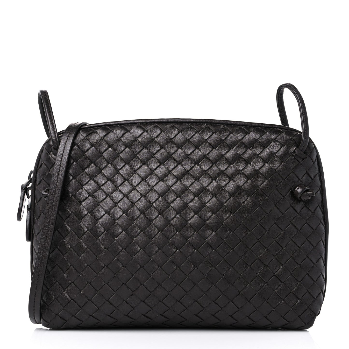 Nappa Intrecciato Nodini Bag Ebano
