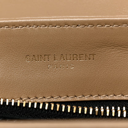 Saint Laurent Calfskin Y Quilted Monogram Toy Loulou Crossbody Bag Dark Beige 7 of 10