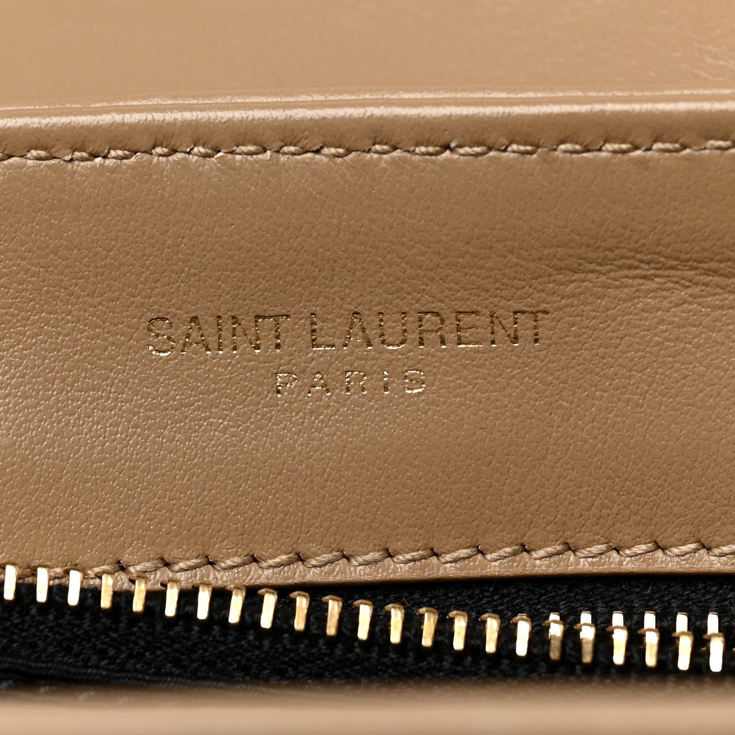 Saint Laurent Calfskin Y Quilted Monogram Toy Loulou Crossbody Bag Dark Beige 7 of 10