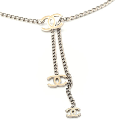 Chanel Enamel CC Ceinture Fantai Adjustable Belt Silver White 3 of 4