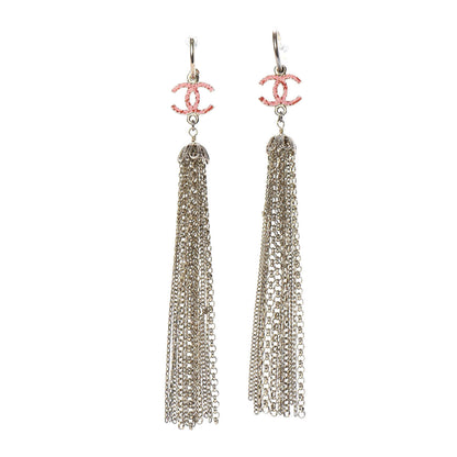 Chanel CC Chain Tassel Drop Earrings Gold 1 of 3