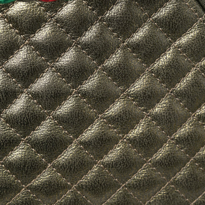 Gucci Laminated Nappa Trapuntata Mini Zumi Dome Shoulder Bag Rosso Jasmine Green Rame 12 of 12