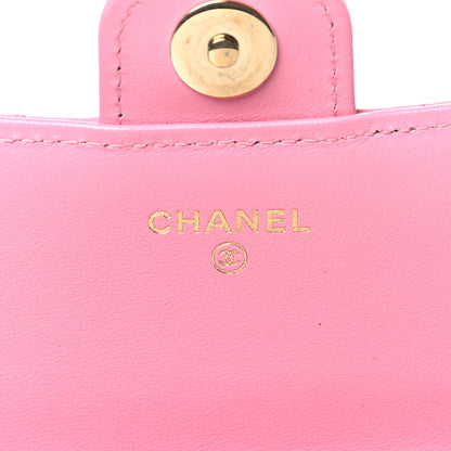 Chanel Lambskin Quilted Flap Phone Holder With Chain Pink 6 of 10