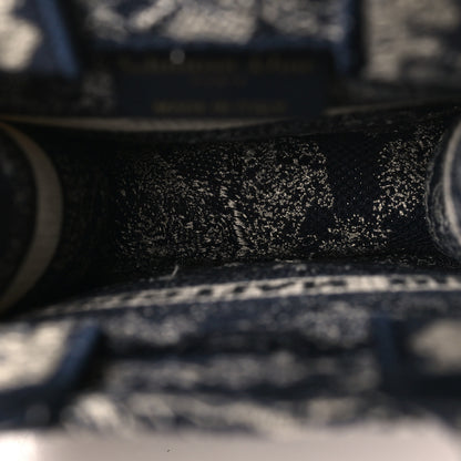 Christian Dior Canvas Toile de Jouy Reverse Embroidered Mini Book Tote Phone Bag Blue 4 of 9