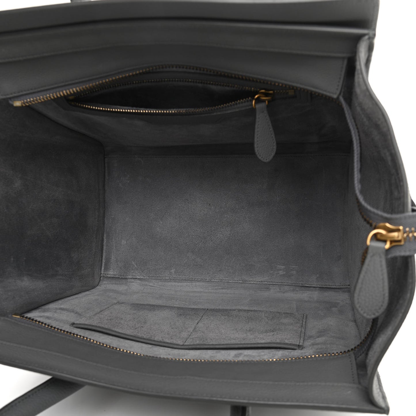 Drummed Calfskin Mini Luggage Kohl