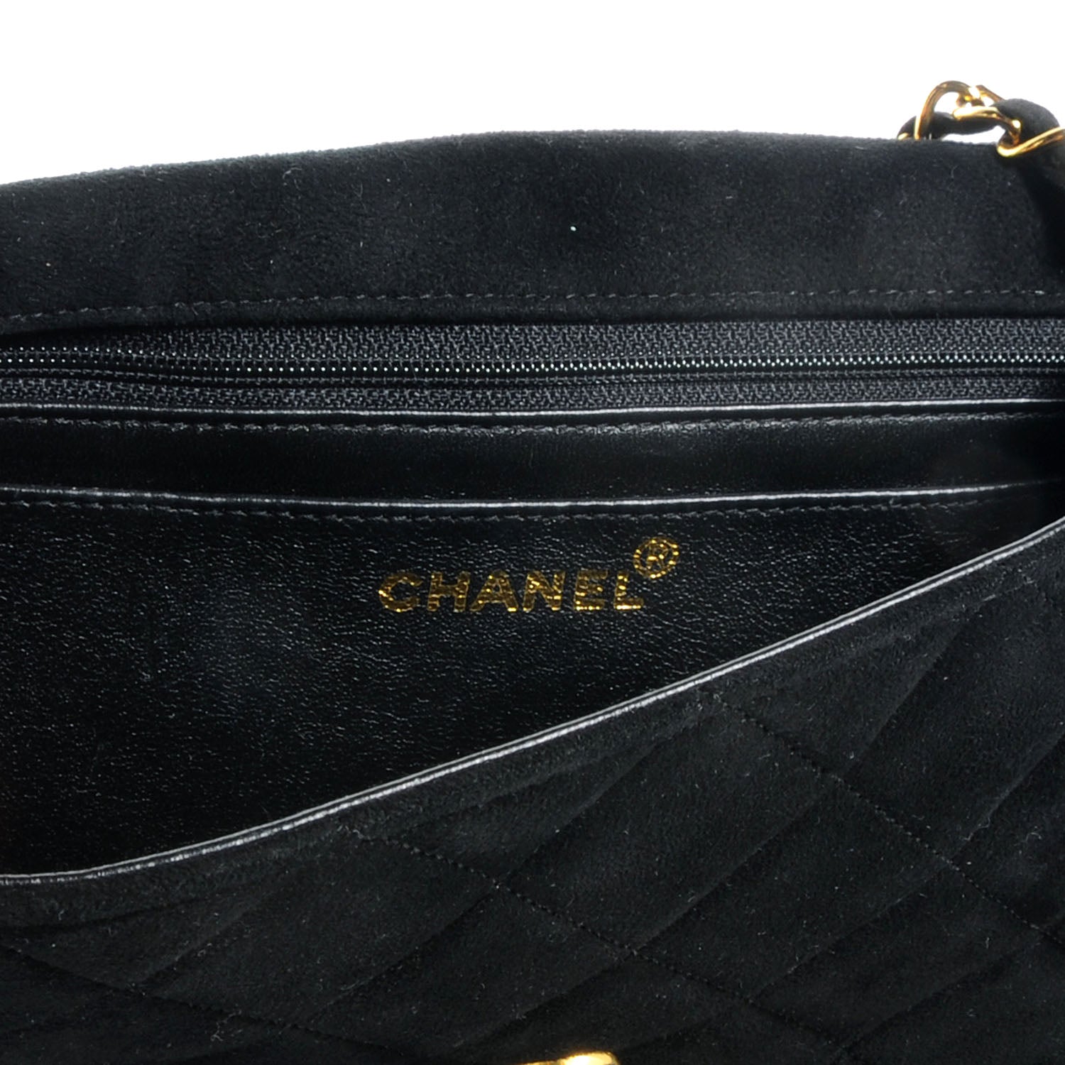 Chanel Suede Quilted Small Flap Black 6 of 8