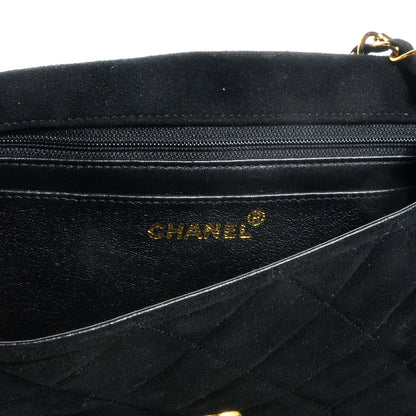 Chanel Suede Quilted Small Flap Black 6 of 8