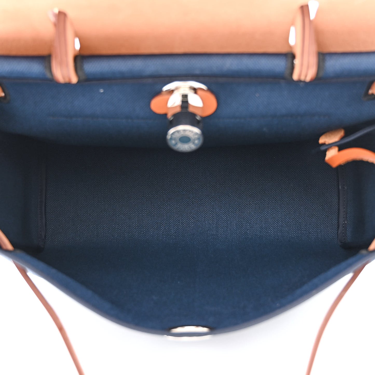 Toile Officier Vache Hunter Laque Horseshoe Herbag Zip PM 31 Bleu De Malte Natural