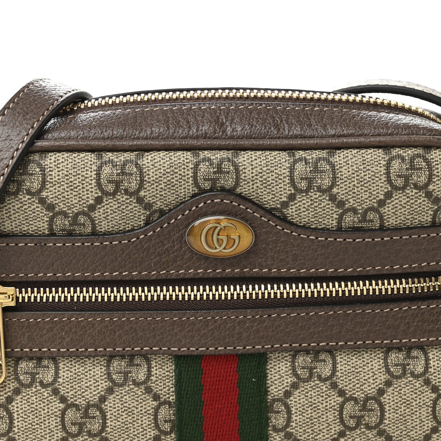 Gucci GG Supreme Monogram Web Mini Ophidia Shoulder Bag Brown 8 of 11
