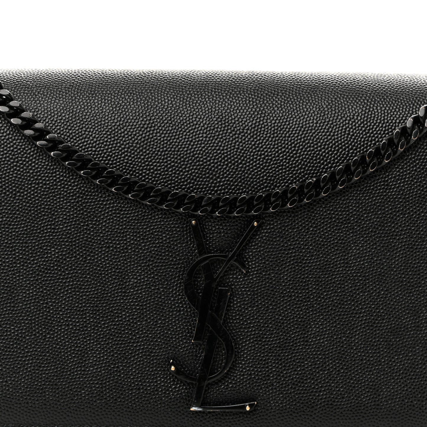 Grain De Poudre Medium Classic Monogram Monochrome Kate Satchel Black