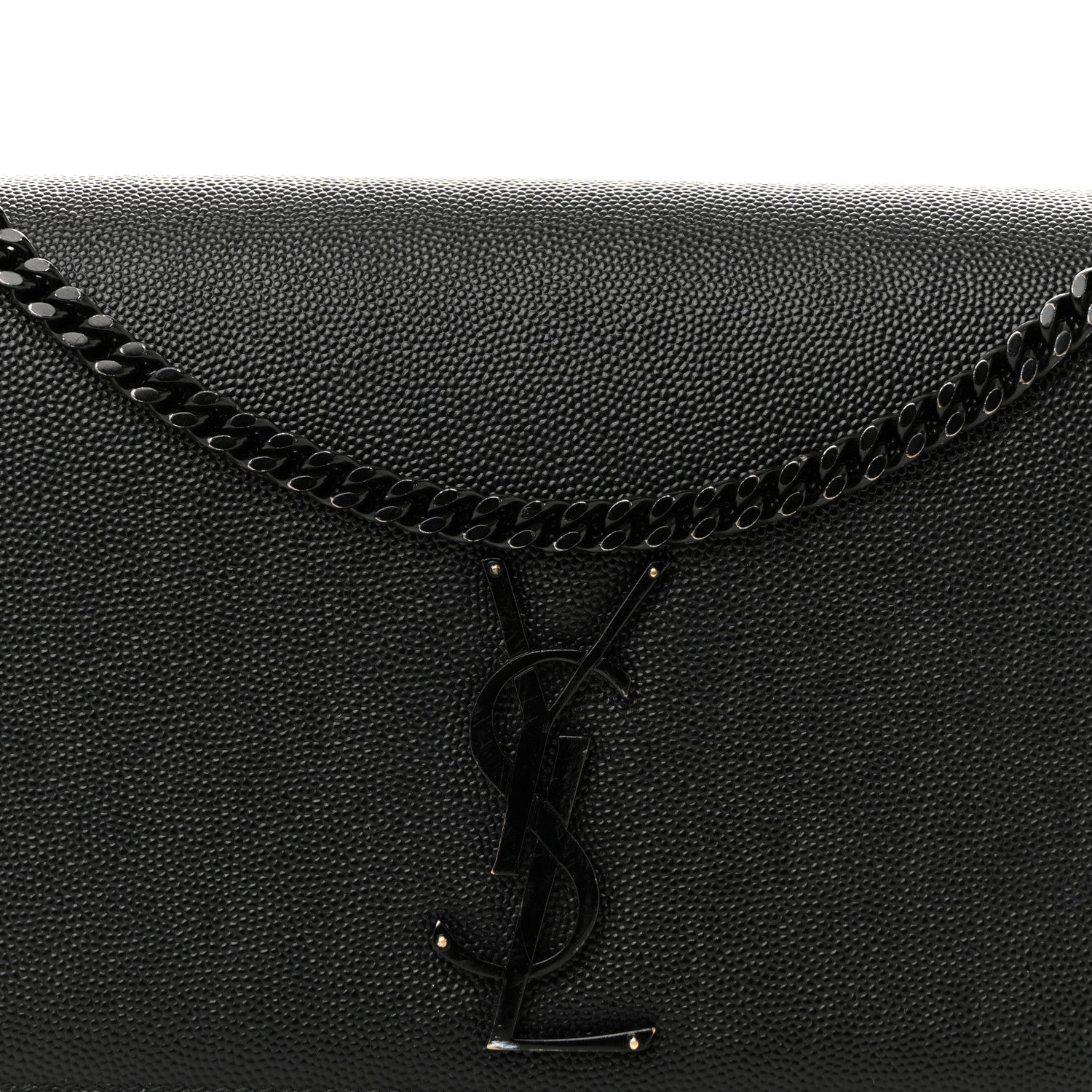 Saint Laurent Grain De Poudre Medium Classic Monogram Monochrome Kate Satchel Black 8 of 14