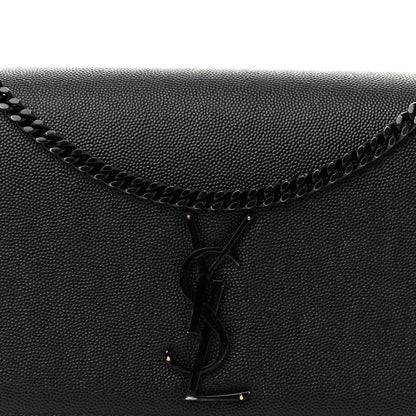 Saint Laurent Grain De Poudre Medium Classic Monogram Monochrome Kate Satchel Black 8 of 14