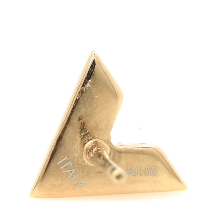 Louis Vuitton Brass Essential V Stud Earrings Gold 4 of 4