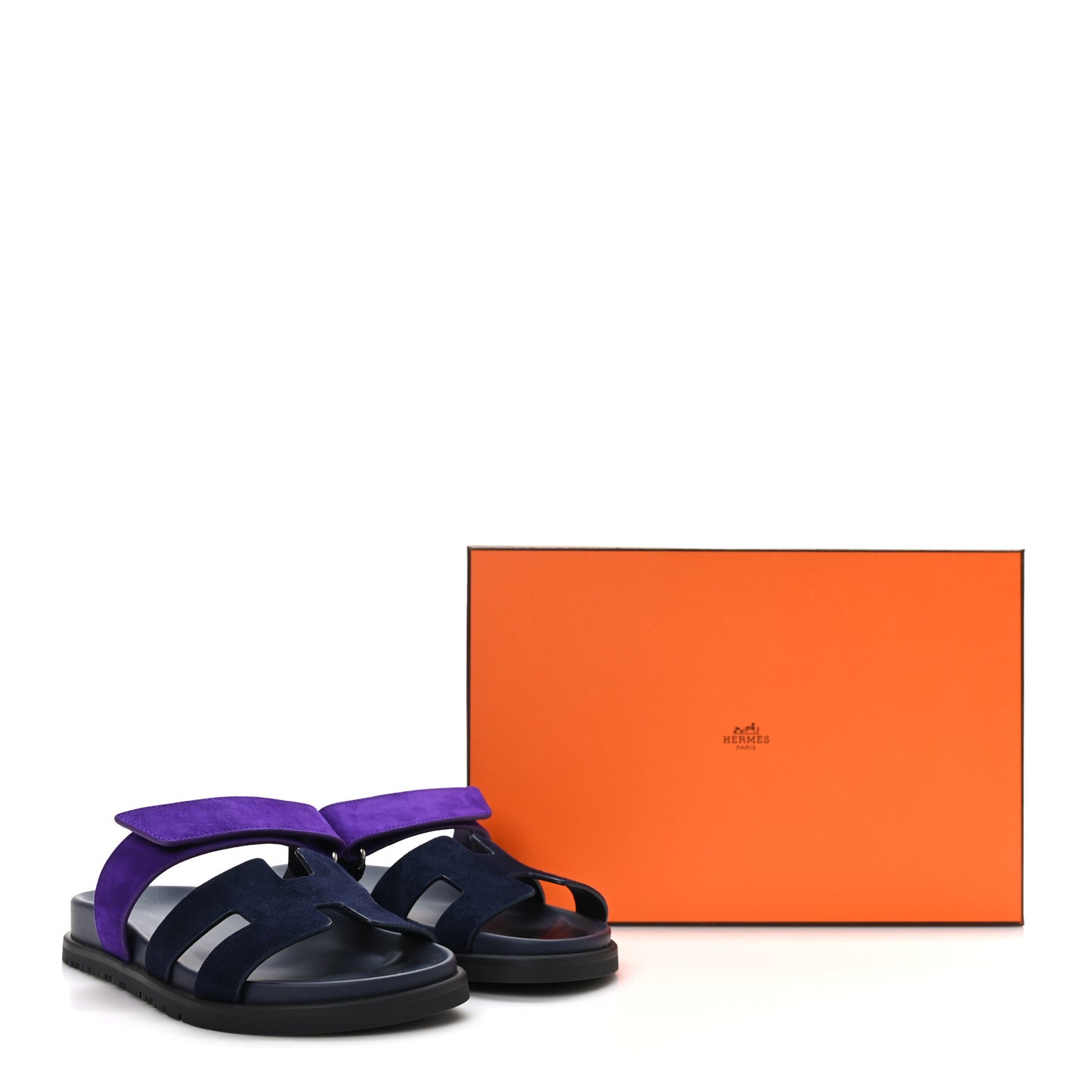 Suede Goatskin Womens Chypre Sandals 36.5 Marine Violet Majorette
